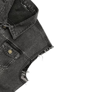 Nuevo chaleco vaquero transpirable Premium para hombre, diseño de alta calidad, chaqueta vaquera informal sin mangas ajustada, chaleco vaquero informal para hombre, OEM - Product Image 4