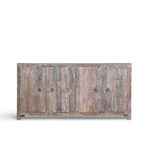 Handmade Wooden <b>Sideboard</b> Solid Wood Rustic & Modern Design for Home Bar Dining Room Living Room Farmhouse European Style - Product Image 5