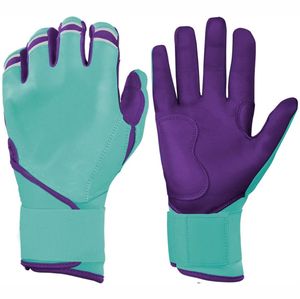 Guantes de Bateo de Béisbol Profesionales de Cuero Transpirable, Duraderos y Antideslizantes, Elásticos y Personalizados para Hombre - Product Image 1