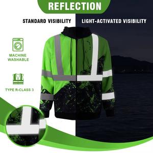Sudaderas CON CAPUCHA DE SEGURIDAD reflectantes de construcción cálida de invierno de alta visibilidad para hombres de Elegant Sports - Product Image 4