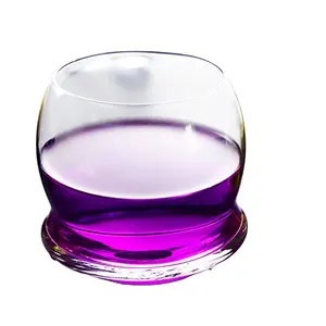 Vaso de cristal personalizado para beber vino Bourbon, juego de copas para degustación de whisky sin tallo, en stock