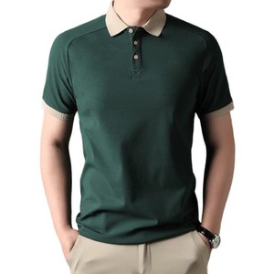 88% กอล์ฟผู้ชายผ้าสแปนเด็กซ์โพลีเอสเตอร์12% ผ้าโพลีเอสเตอร์ปักลายเสื้อแบบระเหิดแบบกำหนดเอง - Product Image 2