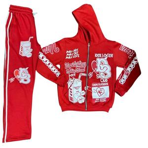 Ensemble de survêtement de qualité supérieure, tissu de qualité supérieure, 100% coton molletonné, service OEM, sweat-shirt à capuche et pantalon, dernier design 2025 - Product Image 3