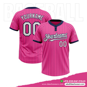 Camiseta de Béisbol de Dos Botones, Uniforme de Equipo Personalizado, Transpirable, de Secado Rápido, Antibacteriana, Anti-UV, Cuello en V, Poliéster, Ropa Deportiva - Product Image 6