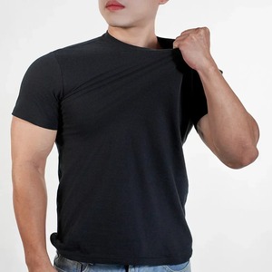 Camiseta informal para hombre 2025, cuello redondo, ajuste Regular, Color sólido, 100% algodón, lona, Top transpirable con impresión Digital, manga corta - Product Image 5