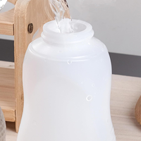 Botol Saus Ketchup Plastik 500g Custom Label, Botol Saus BBQ PP Isi Panas dengan Tutup Flip, Model Fifo Terbalik untuk Madu
