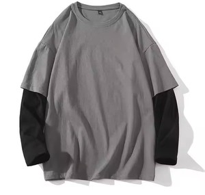 Nueva llegada de los hombres 100% algodón camiseta de manga larga de más alta calidad con el trabajo personalizado precio al por mayor - Product Image 3