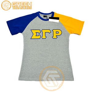 Camiseta de algodón de alta calidad Sigma Gamma Rho para mujer, ropa de hermandad personalizable, transpirable, Medio Verano, eventos griegos - Product Image 3