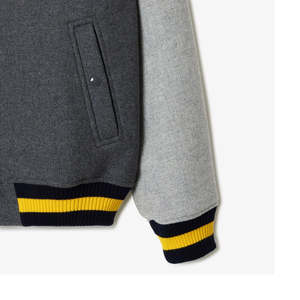 Nouveaux blousons bombardier en laine pour hommes personnalisés High Street Style Patchwork Letterman veste de baseball avec logo brodé en vente - Product Image 5