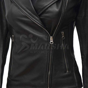 Veste en cuir de haute qualité Logo personnalisé Veste en cuir Vêtements à la mode Veste en cuir pour femmes - Product Image 4