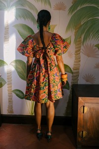 Vestido corto de algodón con bloque de mano indio para mujer, elegante vestido de fiesta con estampado floral, vestido personalizado para novia, boda, vestido de luna de miel, regalo - Product Image 2