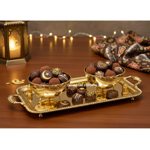 Tazón de Chocolate Chapado en Oro Brillante, Tazón de Dulces Hecho a Mano de Calidad Superior, Tamaño Personalizado, Nuevo y Elegante Tazón de Chocolate - Product Image 1