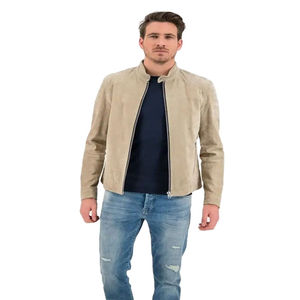 Blouson aviateur en cuir véritable de qualité supérieure pour hommes classique, vêtements d'extérieur d'hiver au design marron vintage, imperméable et respirant, vente en gros - Product Image 5