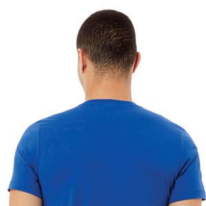 Airlume – T-Shirt à manches courtes et col en v, 100% coton peigné et annelé 32 simple 4.2 oz True Royal Essential Jersey unisexe - Product Image 6