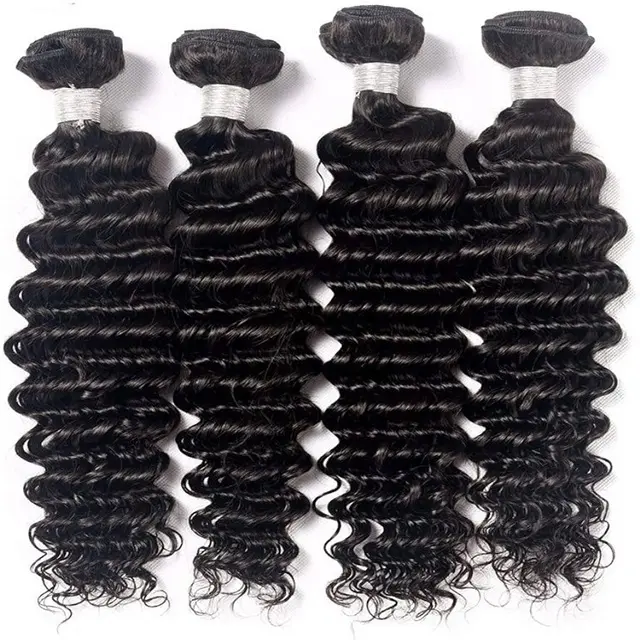 Wholesale Raw Indian Hair Bulk Human Hair Blend for Braiding Pre Stretch Bulk Deep Wave Braiding Human Hair Bulk