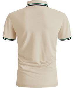 Polo pour hommes de haute qualité T-Shirt à manches courtes personnalisé vierge avec motifs imprimés solides T-shirts en tissu tricoté Vente en gros OEM - Product Image 4