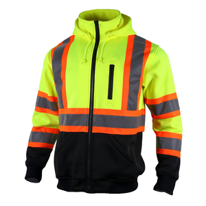OEM prix de gros vêtements de sécurité de travail sweat à capuche de sécurité réfléchissant pour hommes à vendre vestes de sécurité sweats à capuche pour homme, 100% coton - Product Image 1