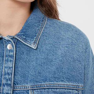 Camisas Vaqueras con Botones OEM, Blusa Casual de Manga Larga, Camisa Vaquera de Invierno Transpirable de Alta Calidad para Mujer, Corte Regular, Antiarrugas - Product Image 6