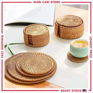 Trending Design Dining Table Mat <b>Heat</b> Resistant Hand Woven Jute <b>Coaster</b> Coffee Embroidered Mats Rattan Jute Linen Placemats - Product Image 6