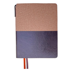 Journal d'entreprise de cahier de couverture en cuir PU lié à la colle, taille: A5 fournitures scolaires et de bureau créatives faites à la main - Product Image 3