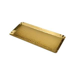 Plateau à fruits ovale en aluminium écologique de luxe, poli, pigmenté, support de service METAL WAVE, design contemporain, plats et assiettes - Product Image 1