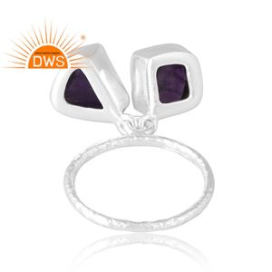 Última venta 925 anillo de piedras preciosas de amatista Natural de plata esterlina joyería personalizada para mujeres regalo para ella - Product Image 2