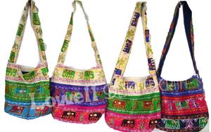BohoMain, bolso de mano para mujer, Vintage, bohemio, étnico, trabajo artesanal, bordado a mano, diseño de elefante, cremallera, monedero de algodón a la moda, Johla - Product Image 3