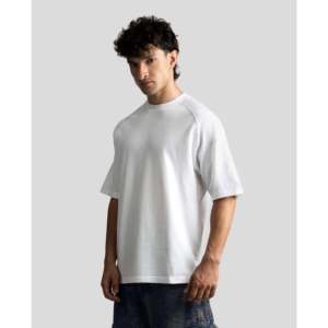 T-shirt Raglan en Coton Biologique Premium R32 220GSM Blanc Basique Imprimé Style Jersey avec Fibre de Bambou Design Basique - Product Image 1