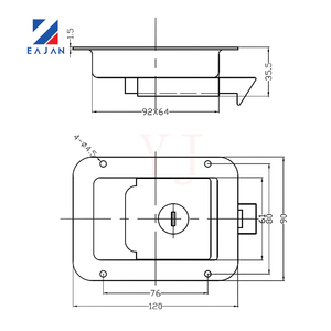Boîte à outils <span class=keywords><strong>camion</strong></span> Serrure de réfrigérateur CASE LOCK - Product Image 6