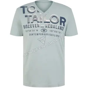 Top Tấm Chất Lượng Cao T-Shirt 100% Cotton Jersey Vải, O-Cổ, Tùy Chỉnh Kỹ Thuật Số In Logo Với Bên Trong Cổ Nhãn