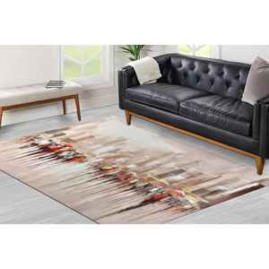 พรมพิมพ์ลายวิวเมือง พรมศิลปะสมัยใหม่สำหรับตกแต่งบ้าน พรมเนื้อนุ่มแบบไม่ทอ - Product Image 1