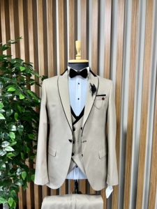 Luxury Elite Elegant Turkish Quality Custom Made <b>Viscose</b> And <b>Polyester</b> <b>Fabric</b> Men Suit Wedding Groom's & Business Suit For Men - Product Image 2