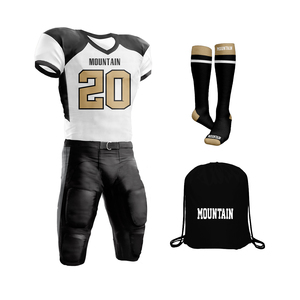 Custom Name Number Printed Breathable Short Sleeve American Football Uniform Set with <b>Sock</b> Duffle Bag Girdle Set - Product Image 3