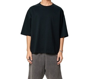 เสื้อยืดผู้ชายขายส่งเสื้อยืดผ้าฝ้าย230กรัมทรงสี่เหลี่ยมขนาดกว้างพิมพ์ลาย DTG - Product Image 1