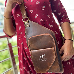 Bolsas de viaje de hombro de cuero genuino Unisex con estilo, bolso de mano, bolsas de dinero multiusos, bolsas de pecho útiles de alta calidad - Product Image 1