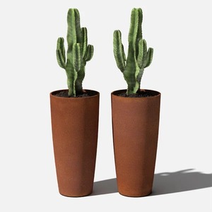 Maceta de metal negro bellamente elaborada que brinda un diseño moderno elegante y una frescura inspirada en la naturaleza para interiores - Product Image 4