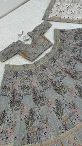 Séquence spéciale de fête/fête inspirée du Rajasthan et concepteur de travail Dori Chaniya Choli avec Cancan et attache de toile pour la mariée - Product Image 6