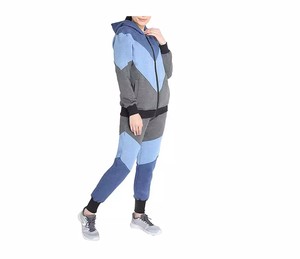 Nueva moda para mujer, venta al por mayor, de 2 piezas Sudadera con capucha, chándal liso en blanco con logotipo impreso personalizado, chándal con cremallera para niñas - Product Image 6