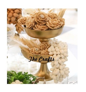 Tazón Redondo de Metal Pulido Dorado y Gris para Servir Chocolate con Tamaño Personalizado para Decoración de Bodas - Product Image 2