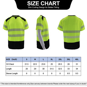 <b>High</b> Visibility Class 3 Hi <b>Vis</b> Safety Unisex Polyester Breathable Quick Dry Anti-Wrinkle Short Sleeve <b>T</b>-<b>Shirt</b> - Product Image 6