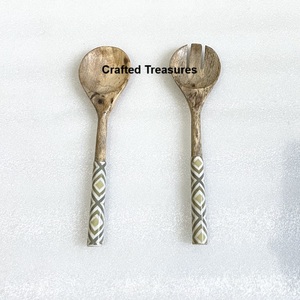 ส้อมและช้อนตักสลัดไม้และกระดูกเครื่องมือสำหรับห้องครัวงานแต่งงานดีไซน์ใหม่ - Product Image 6