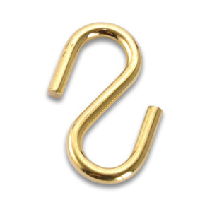 Ganci a S per Catene Dimensioni 2,4 mm in Ferro Ottonato - Product Image 1