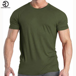 Breathable Elastane Stretch Short Sleeve High Quality Men's T-<b>shirts</b> 95 Cotton 5 Spandex Gym T <b>Shirt</b> Customized - Product Image 6