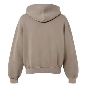 2025ฮู้ดดี้โอเวอร์ไซส์สำหรับผู้ชายผ้าฟลีซชิ้นเดียวขนาด325กรัมกรัมมีฮู้ดธรรมดาสำหรับผู้ชายป้องกันแบคทีเรีย - Product Image 2