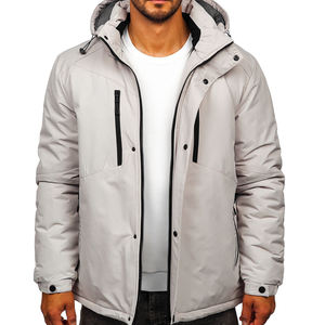 Abrigos acolchados impermeables cálidos de invierno con logotipo personalizado para hombre, chaqueta para hombre, chaqueta acolchada de burbujas acolchada de lana a prueba de viento 2025 - Product Image 1