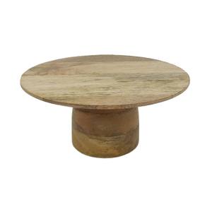 ที่วางเค้กไม้ทรงกลมแบบชั้นเดียวทำจากไม้อุปกรณ์ตกแต่งตามธรรมชาติสำหรับงานแต่งงานงานวันเกิดปาร์ตี้ - Product Image 2