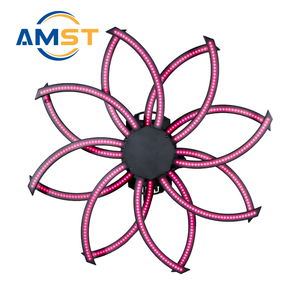 New Arrival Stage <strong>Lights</strong> Double Layer Rotatable Windmill Moving <strong>Light</strong> DMX Control 16 <strong>Leaves</strong> Buckle Design RGB 3in1 Lamp for DJ - Product Image 4