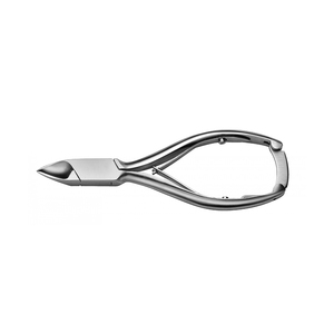 Professional Heavy Duty Moon Shaped Nail Clippers 4.5 Inches Double Spring Back <strong>Lock</strong> Steel Nail Cutters for Fingers With Logo - Product Image 6