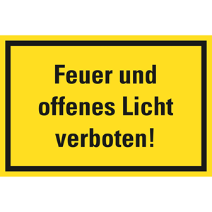 Adesivo Riflettente Promozionale con Segnale 'Fuoco o Luce Proibiti' - HW-SCHILD-300-4 - Product Image 1