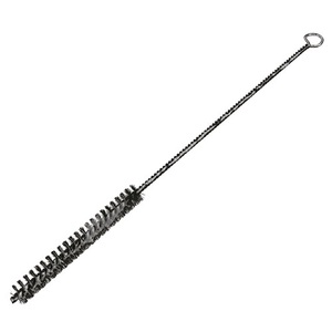 Stainless Steel Nozzle <b>Brush</b> 300mm Length 25mm Diameter 0.15mm Corrugated Bristle 100mm with Eyelet OSBORN - Product Image 1